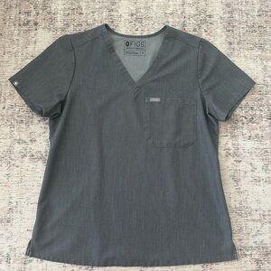 Figs Gray Scrub Top - Catarina One Pocket